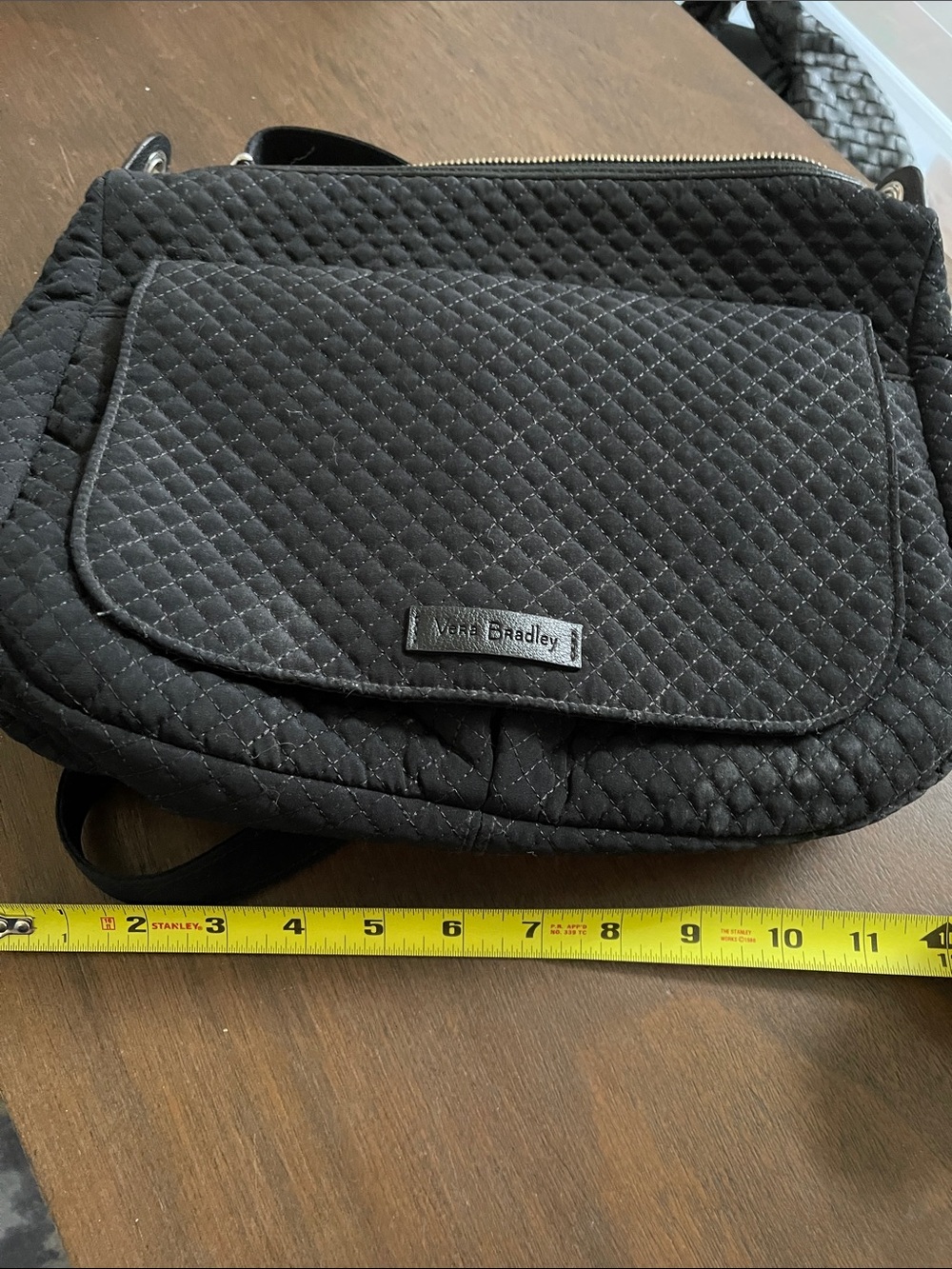 Vera Bradley Black Quilted Messenger Crossbody